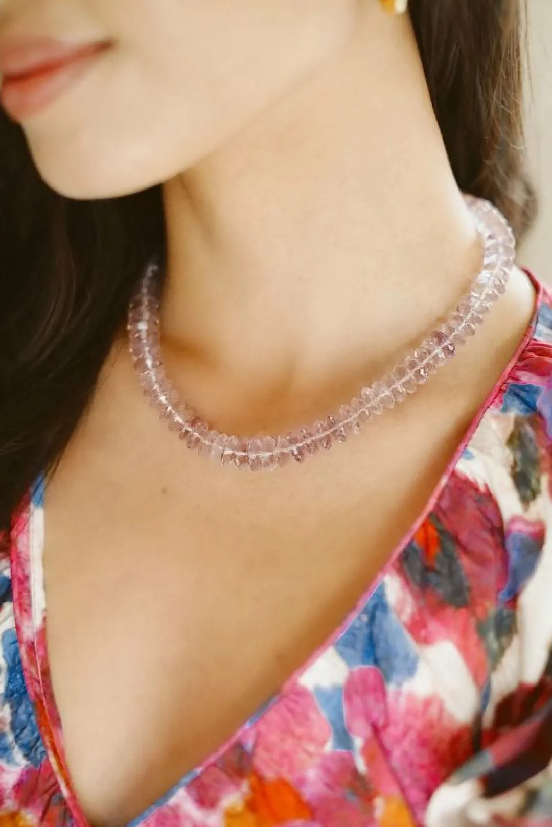 Brinker & Eliza Amethyst And 14K Gold Necklace