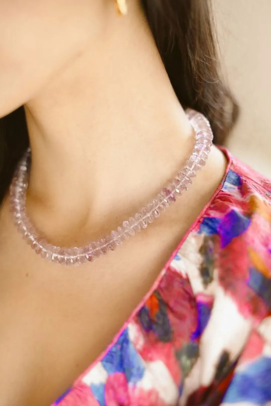 Brinker & Eliza Amethyst And 14K Gold Necklace