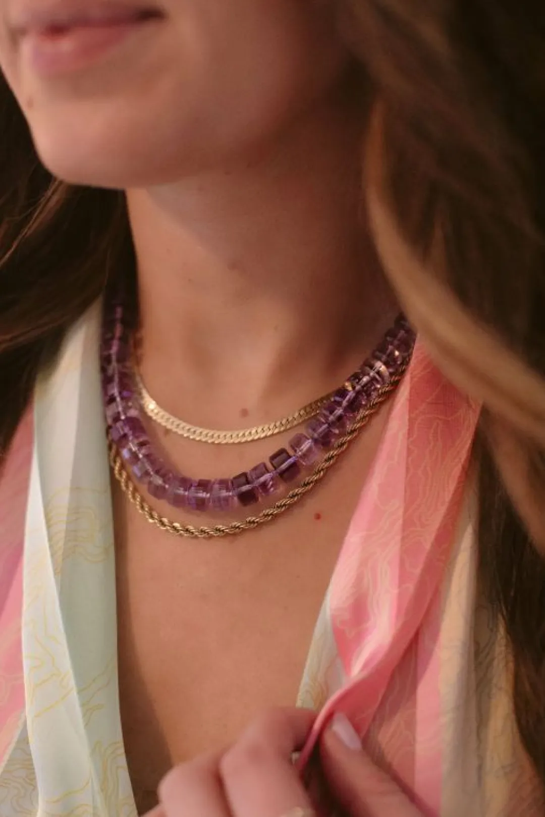 Brinker & Eliza Amethyst Strand Necklace