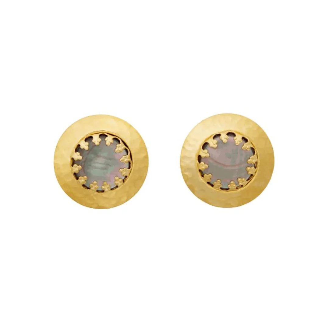Brinker & Eliza Button Stud Earrings