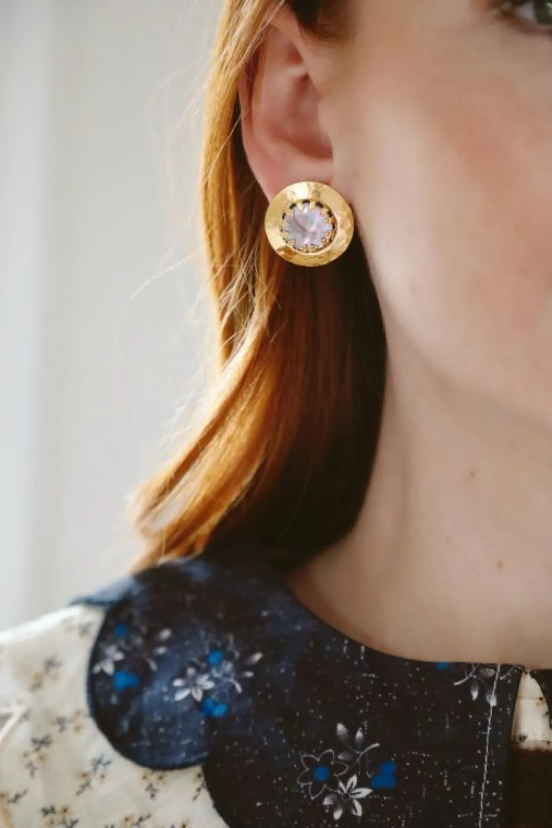 Brinker & Eliza Button Stud Earrings