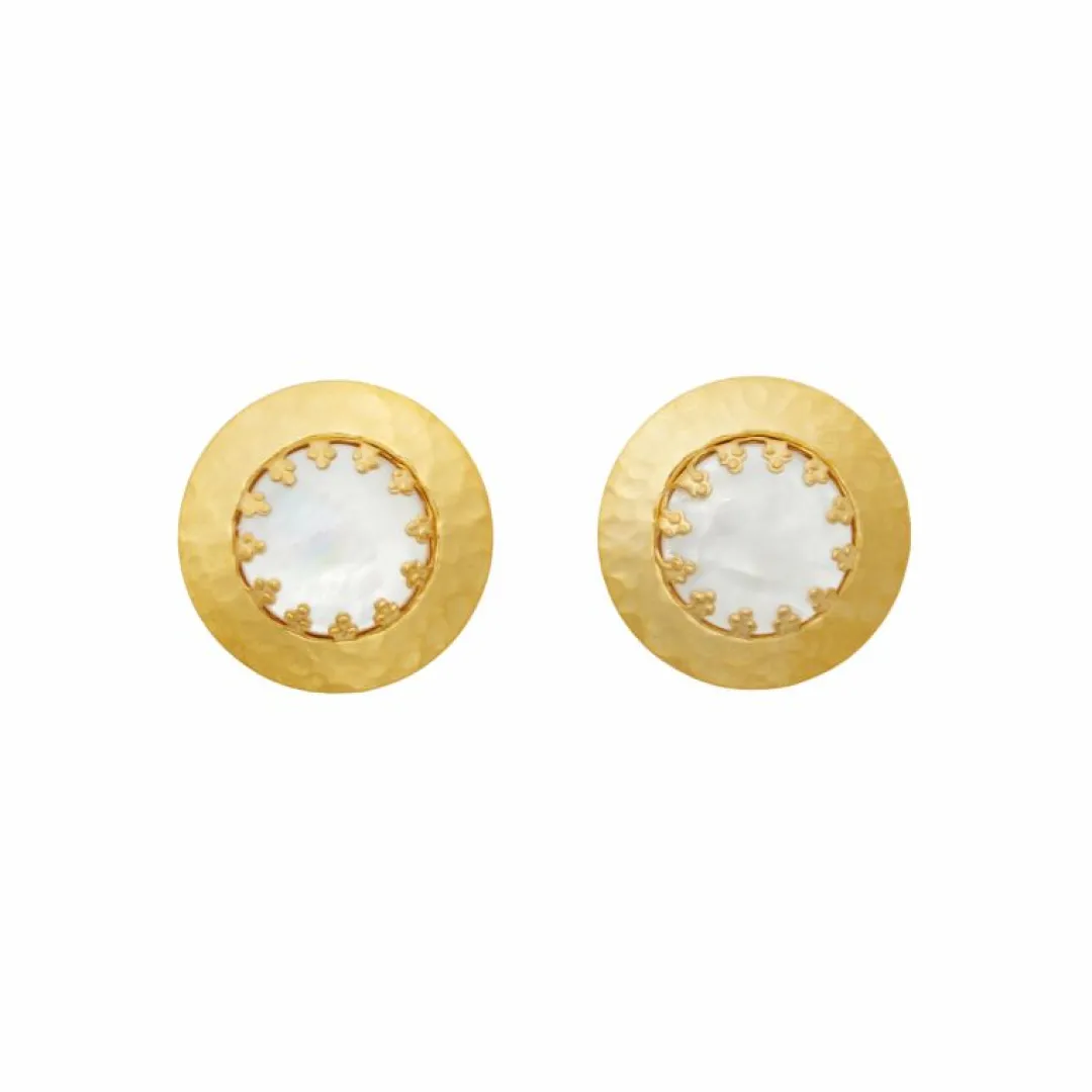 Brinker & Eliza Button Stud Earrings