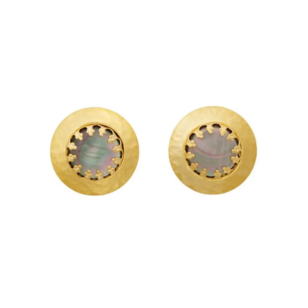 Brinker & Eliza Button Stud Earrings