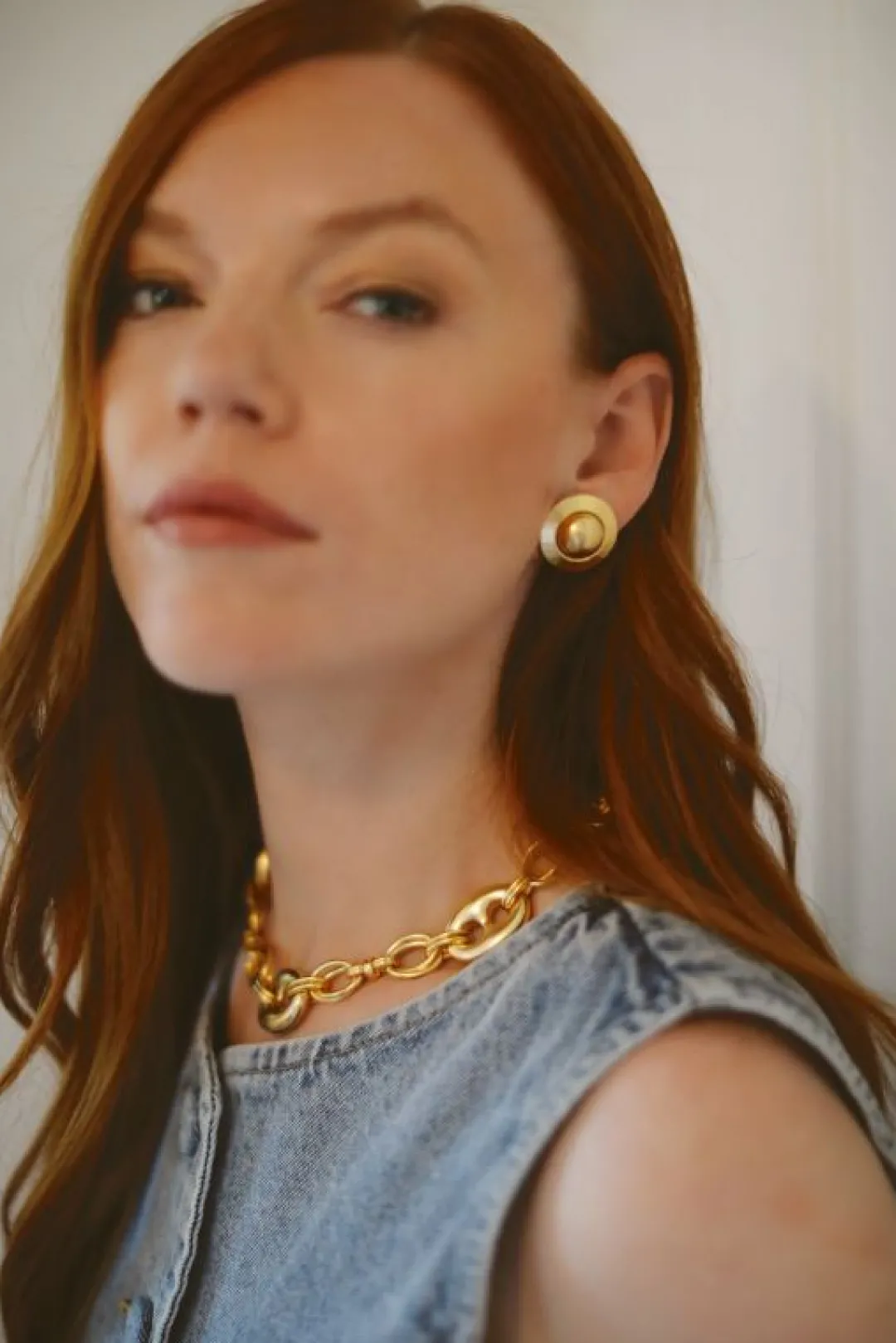 Brinker & Eliza Button Stud Earrings