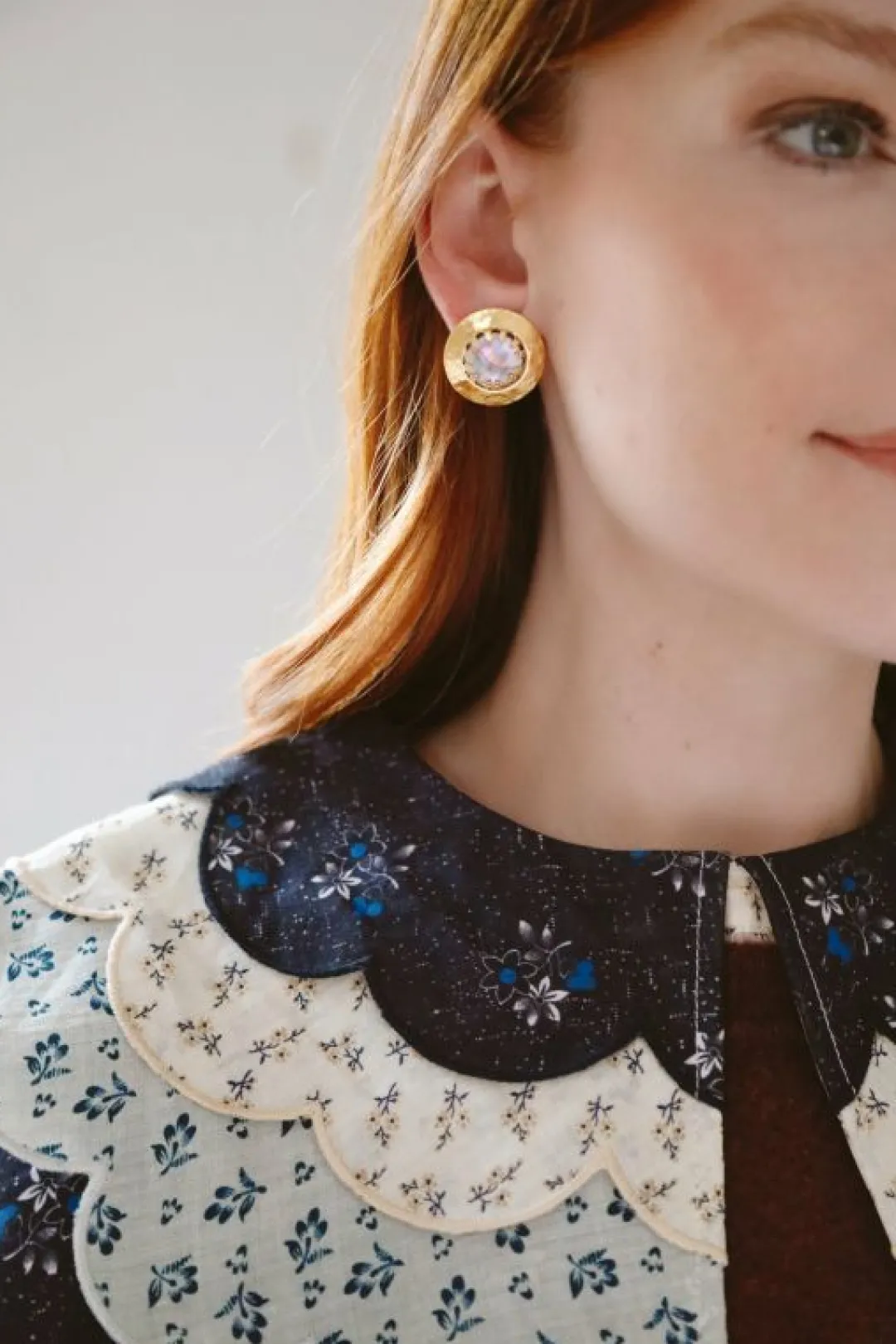 Brinker & Eliza Button Stud Earrings