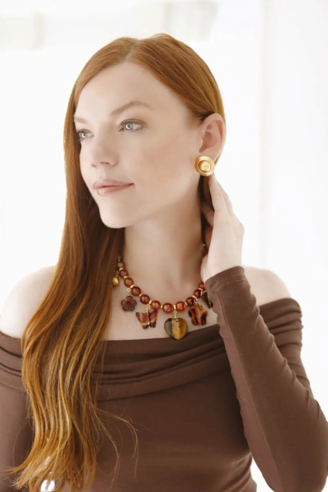 Brinker & Eliza Button Stud Earrings