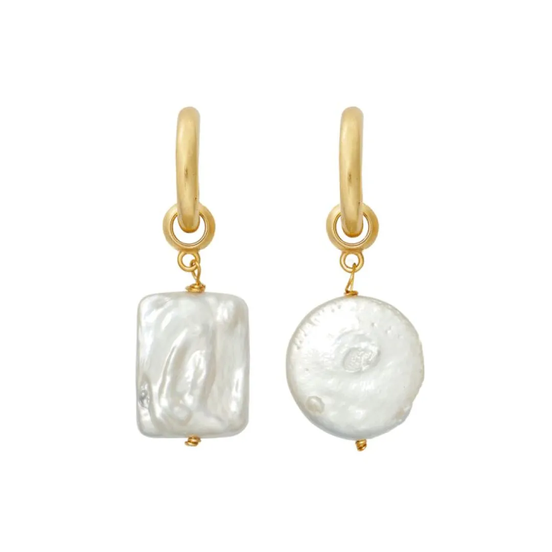 Brinker & Eliza Favorite Pearl Hoops