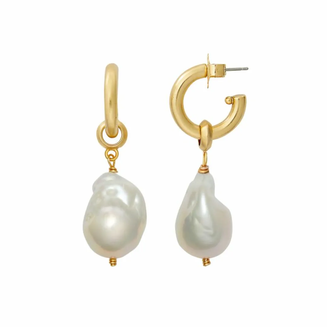 Brinker & Eliza Favorite Pearl Hoops