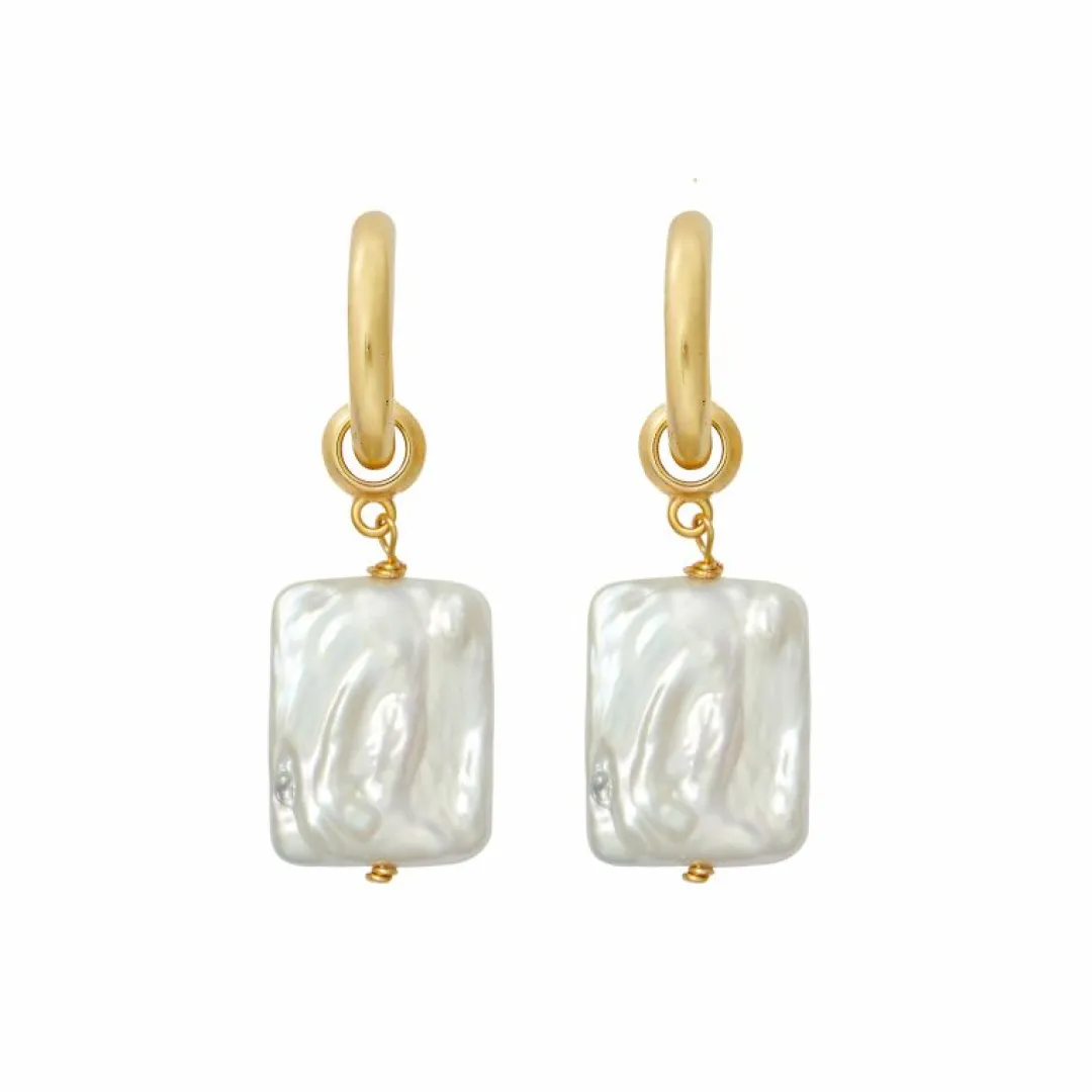 Brinker & Eliza Favorite Pearl Hoops