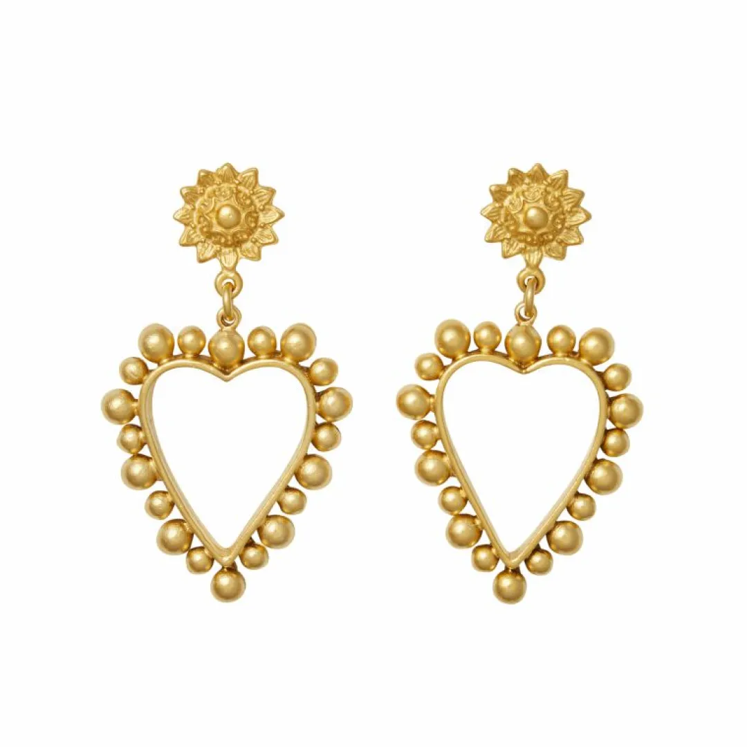 Brinker & Eliza Heart Of Gold Earrings