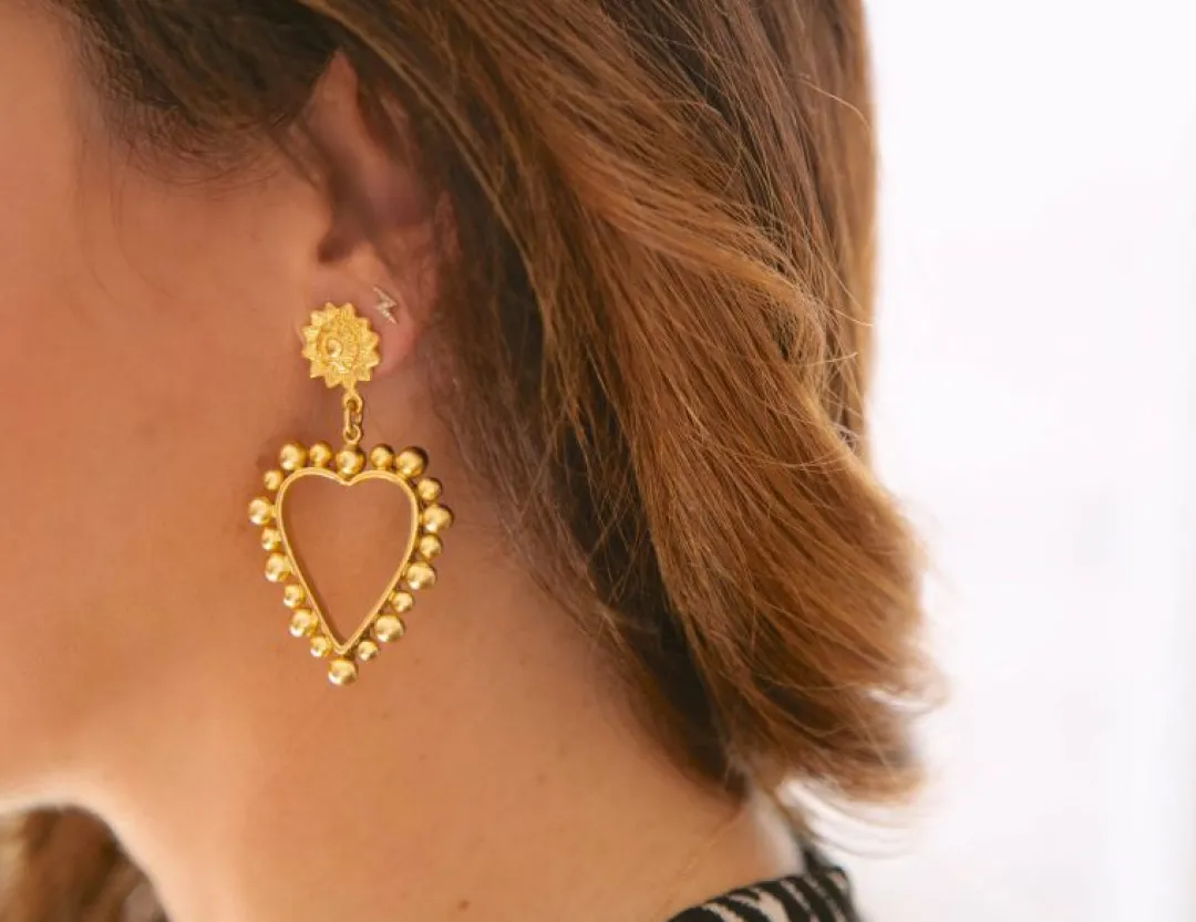 Brinker & Eliza Heart Of Gold Earrings