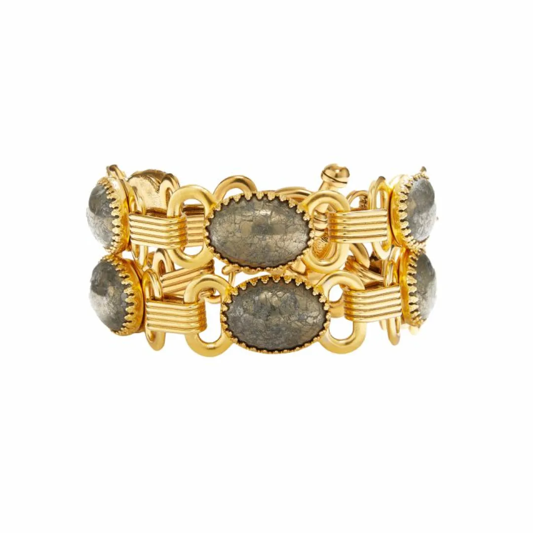 Brinker & Eliza Pyrite Double Wrap Bracelet