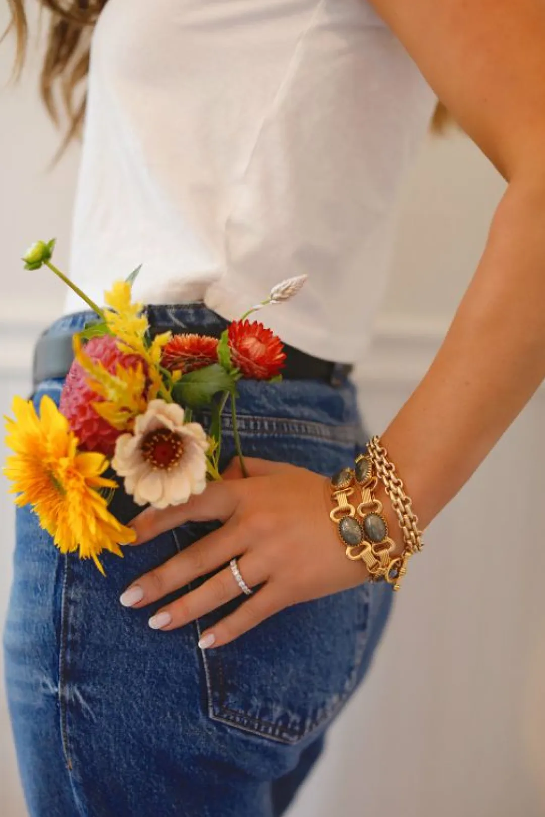 Brinker & Eliza Pyrite Double Wrap Bracelet