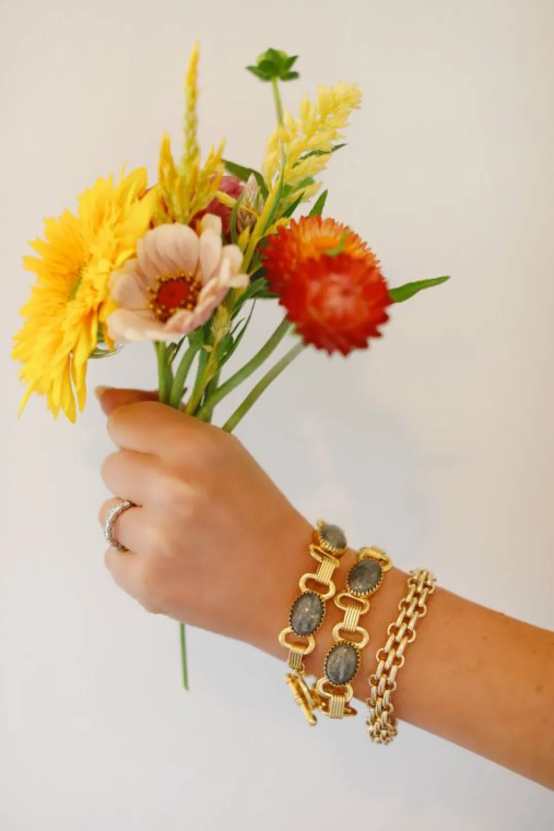 Brinker & Eliza Pyrite Double Wrap Bracelet