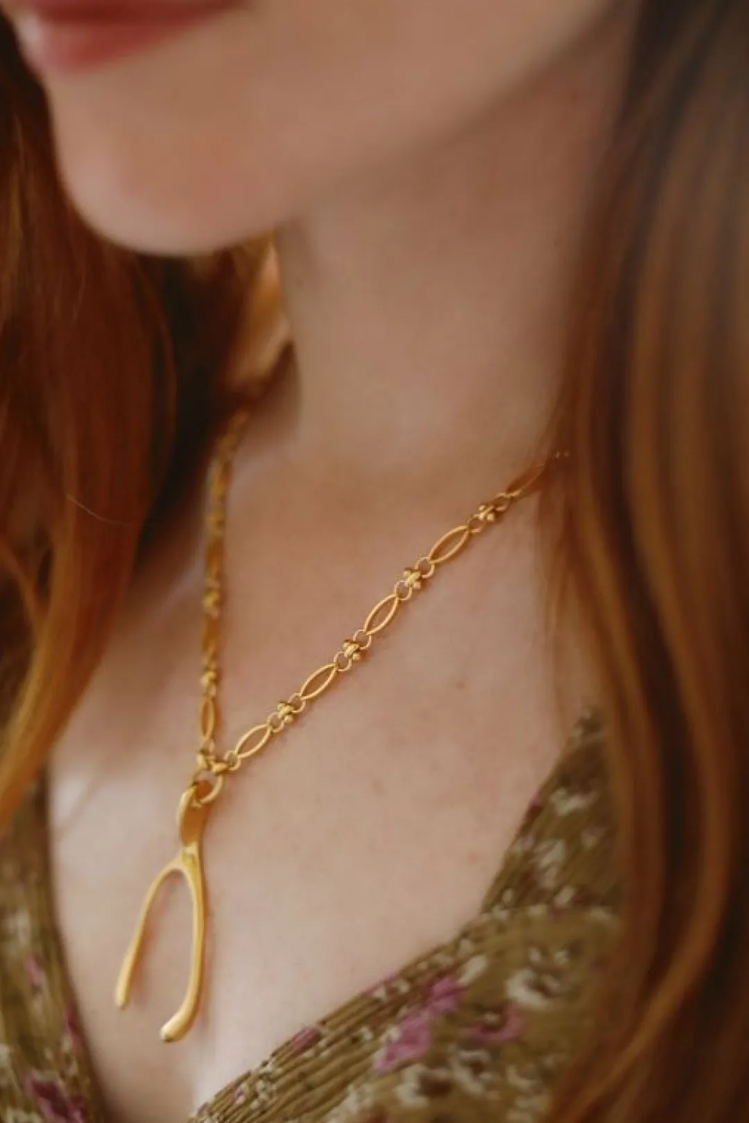 Brinker & Eliza Wishbone Necklace