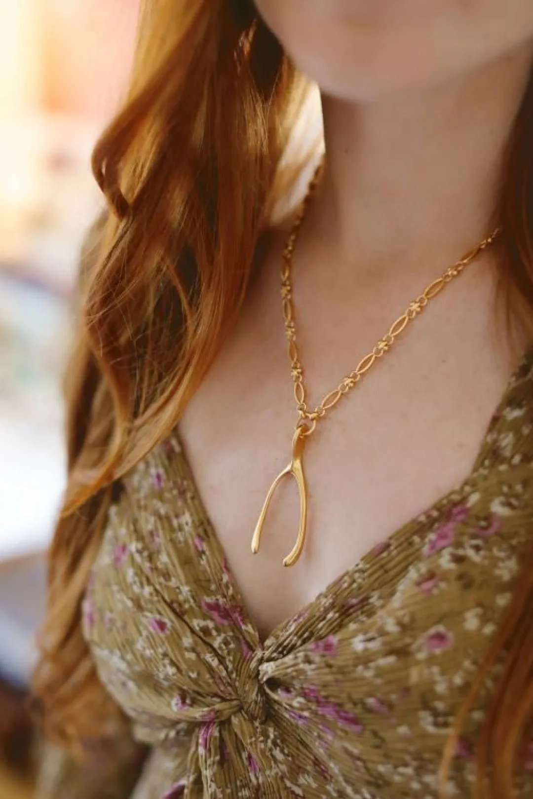 Brinker & Eliza Wishbone Necklace